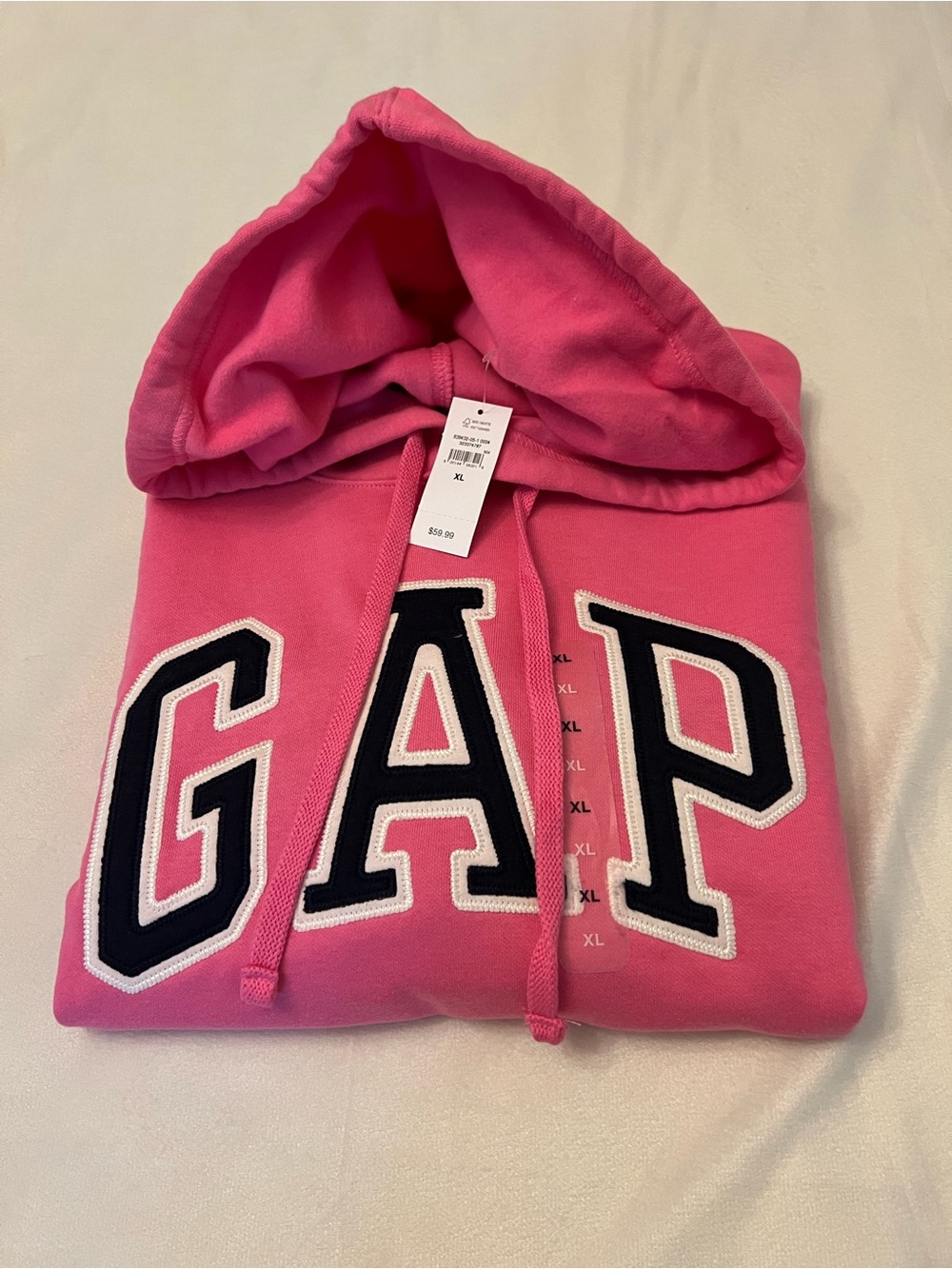 GAP Hot Pink Hoodie with Navy Logo